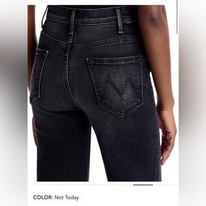 Mother Women's the hustler high waist Black Jeans